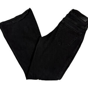 Hollister Womens Jeans 6R W28 Black Curvy High Rise Flare Distressed Y2K 90s Gru